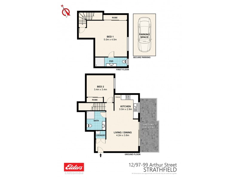 12/97-99 Arthur Street, Strathfield NSW 2135 Floorplan