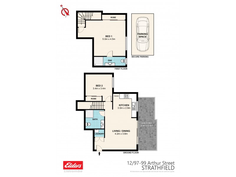 12/97-99 ARTHUR STREET, Strathfield NSW 2135 Floorplan