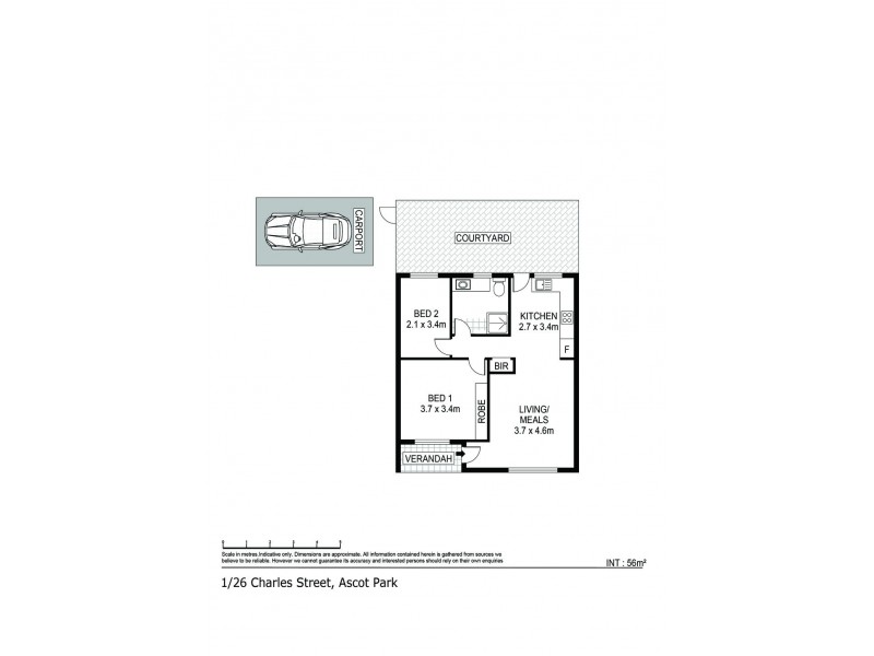 1/26 Charles Street, Ascot Park SA 5043 Floorplan