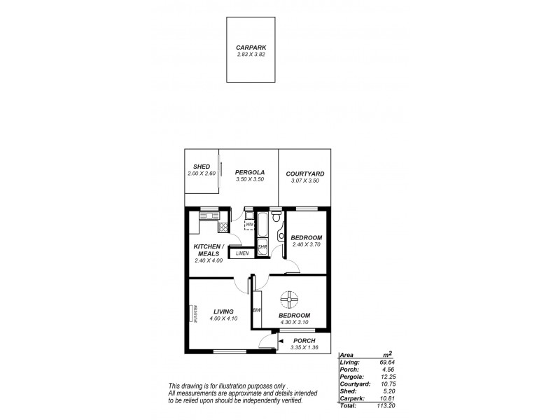 2/27 Pearce Street, O’sullivan Beach SA 5166 Floorplan