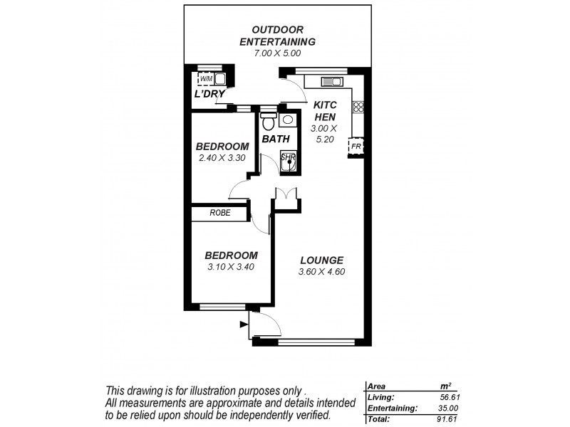 2/35 Catherine Street, Clapham SA 5062 Floorplan