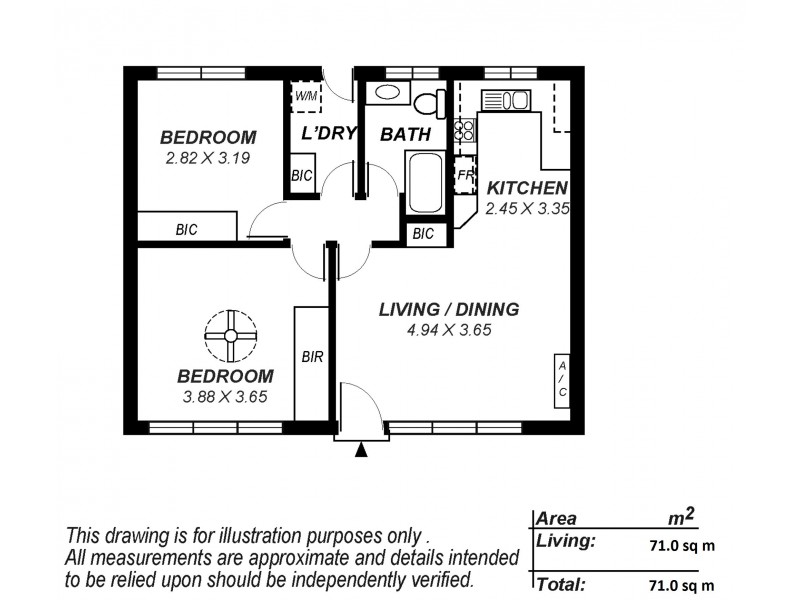 4/12 White Street, Henley Beach SA 5022 Floorplan