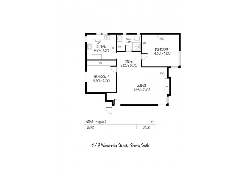 4/9 Weewanda Street, Glenelg South SA 5045 Floorplan