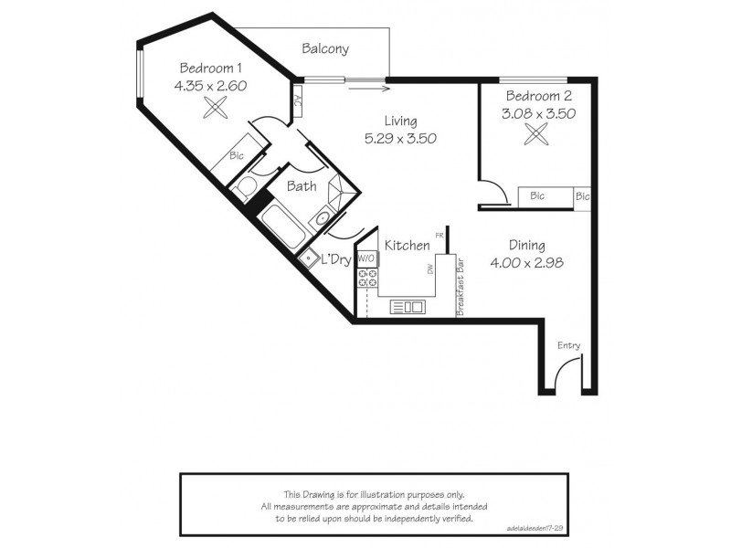 29D/17 Eden Street, Adelaide SA 5000 Floorplan