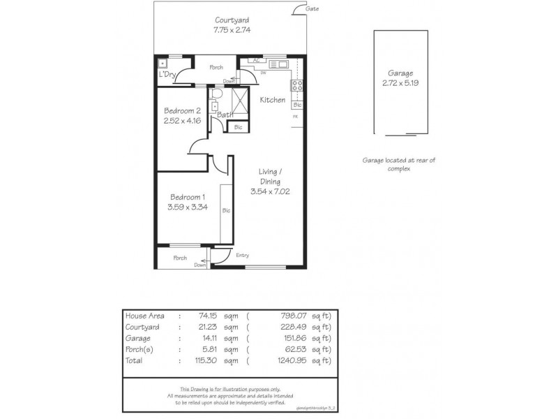 Unit 2/3 Brooklyn Avenue, Glenelg North SA 5045 Floorplan