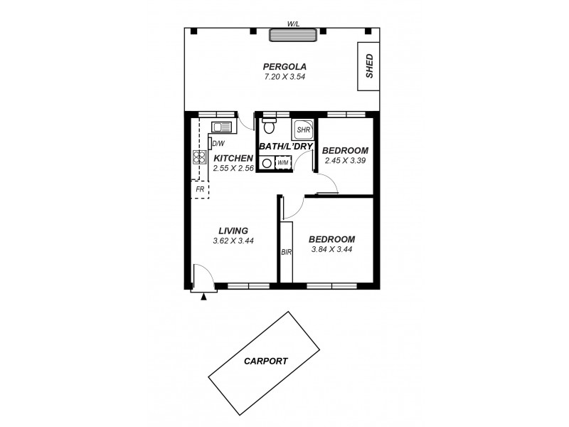 2/6 Rowell Crescent, West Croydon SA 5008 Floorplan