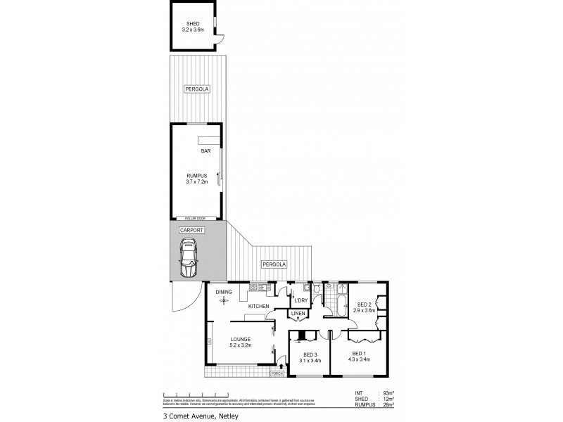 3 Comet Avenue, Netley SA 5037 Floorplan