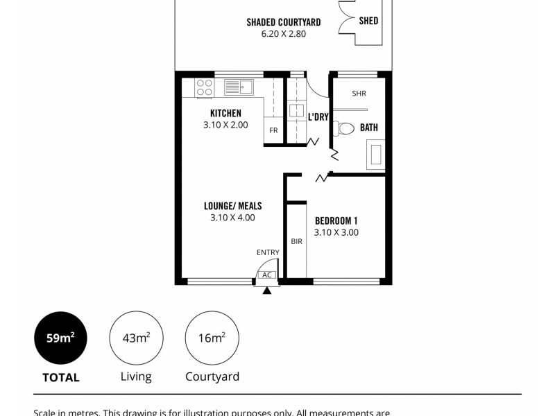 2/1 Regent Street, Glenelg North SA 5045 Floorplan