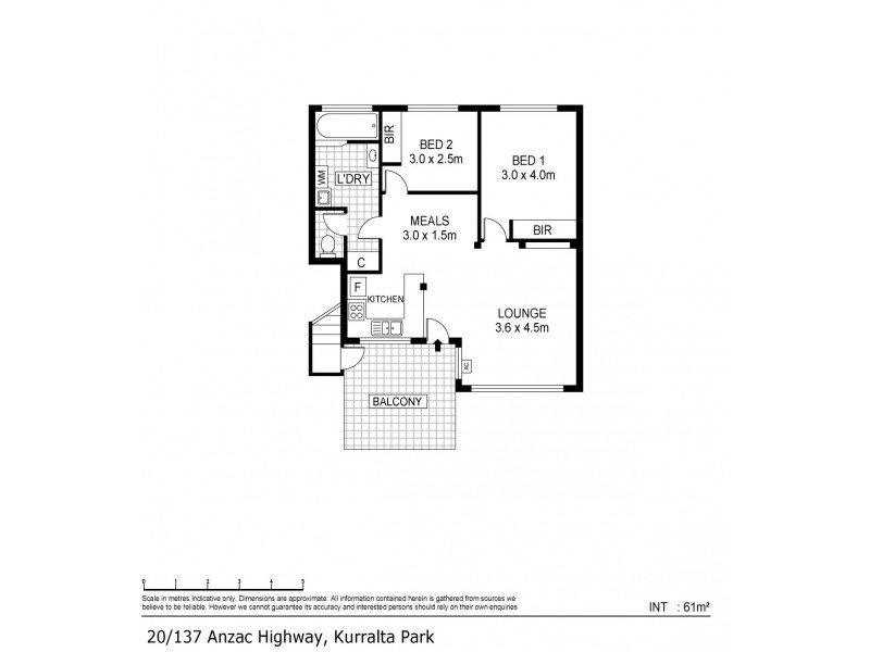 20/137 Anzac Highway, Kurralta Park SA 5037 Floorplan