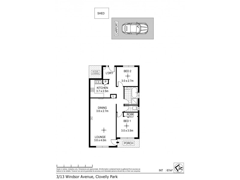 3/13 Windsor Avenue, Clovelly Park SA 5042 Floorplan