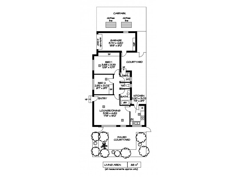 1/75 Duthy Street, Malvern SA 5061 Floorplan
