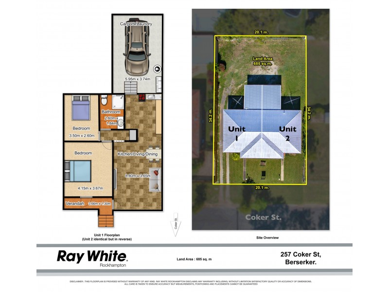 1 and 2/257 Coker Street, Berserker QLD 4701 Floorplan