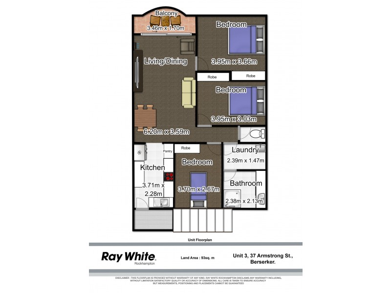 3/37 Armstrong Street, Berserker QLD 4701 Floorplan