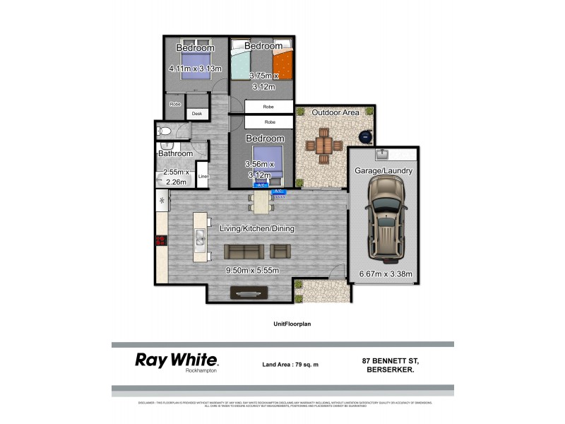 87 Bennett Street, Berserker QLD 4701 Floorplan