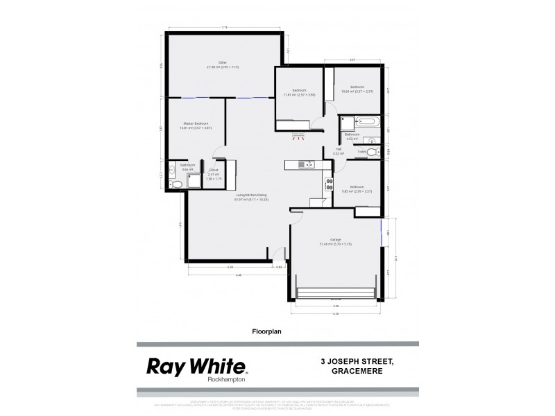 3 Joseph Street, Gracemere QLD 4702 Floorplan