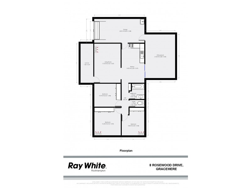8 Rosewood Avenue, Gracemere QLD 4702 Floorplan