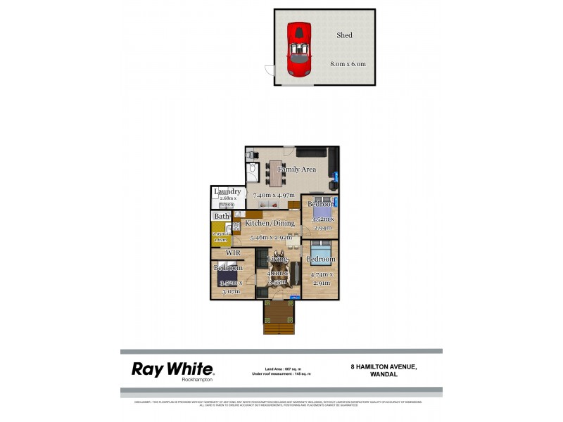 8 Hamilton Avenue, Wandal QLD 4700 Floorplan