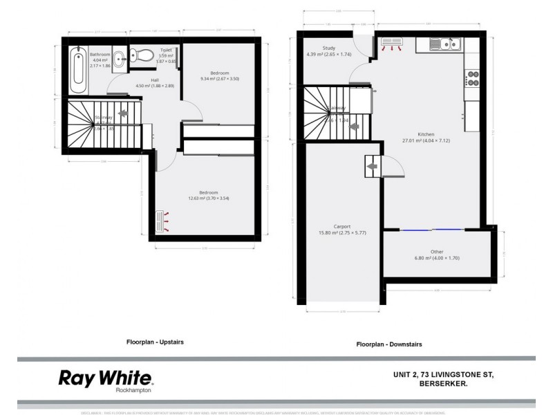 2/73 Livingstone Street, Berserker QLD 4701 Floorplan