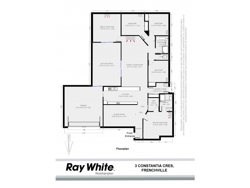 3 Constantia Crescent, Frenchville QLD 4701 Floorplan