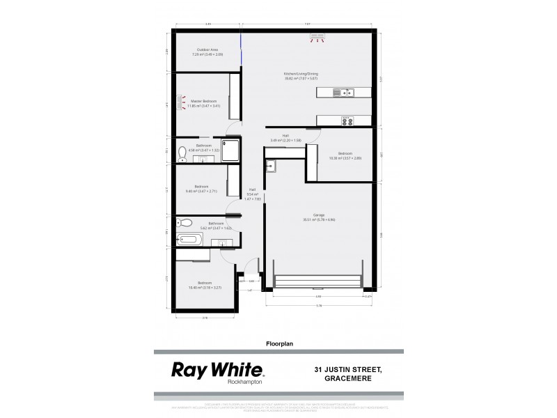 31 Justin Street, Gracemere QLD 4702 Floorplan