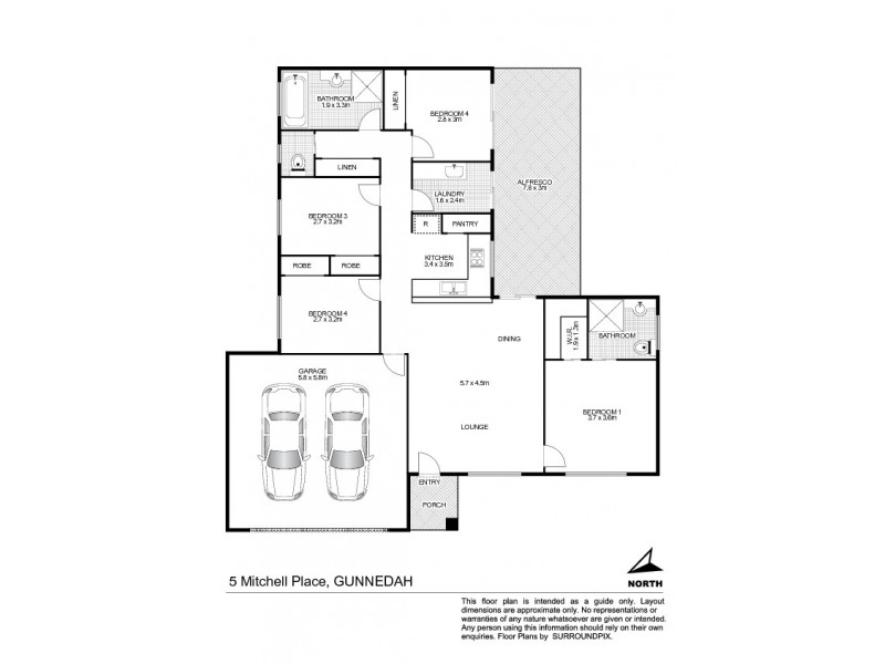 5 Mitchell Place, Gunnedah NSW 2380 Floorplan