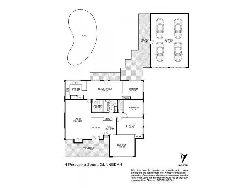 4 Porcupine Street, Gunnedah NSW 2380 Floorplan