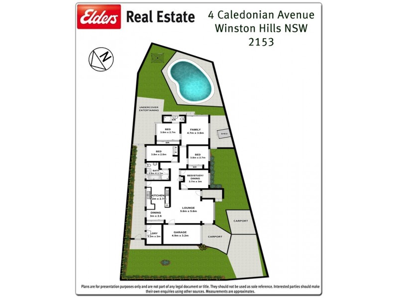 4 Caledonian Avenue, Winston Hills NSW 2153 Floorplan