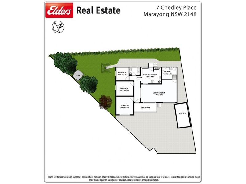 7 Chedley Place, Marayong NSW 2148 Floorplan