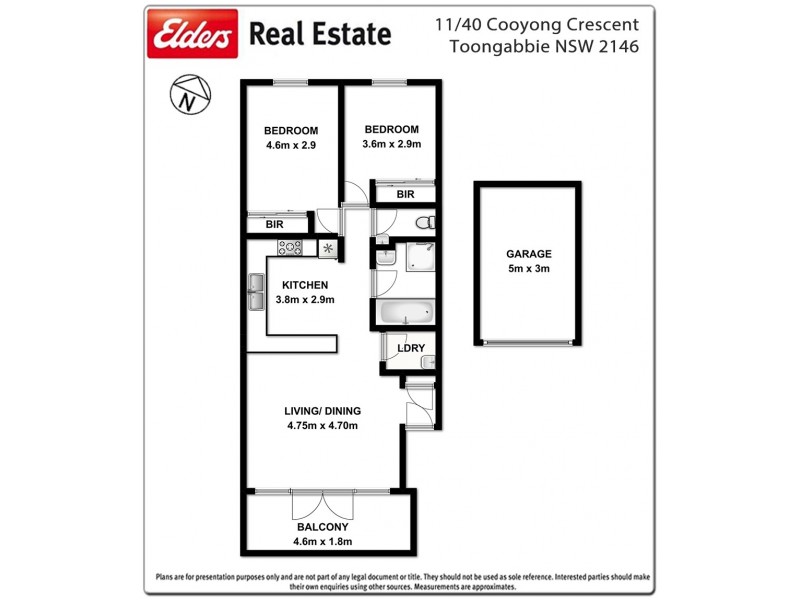 11/40 Cooyong Crescent, Toongabbie NSW 2146 Floorplan