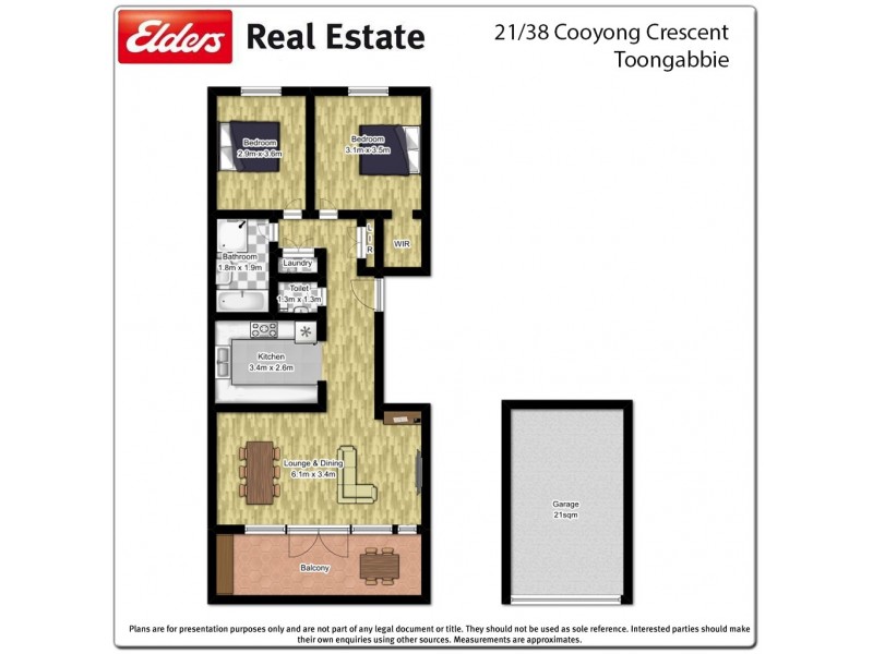 21/38 Cooyong Crescent, Toongabbie NSW 2146 Floorplan