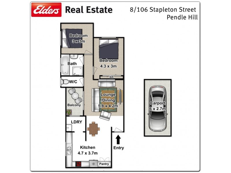 8/106 Stapleton Street, Pendle Hill NSW 2145 Floorplan