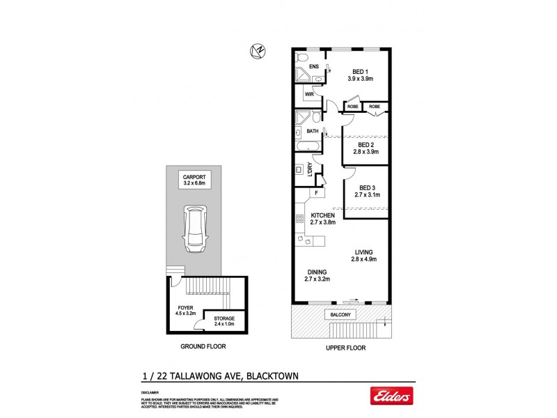 1/22 Tallawong Avenue, Blacktown NSW 2148 Floorplan