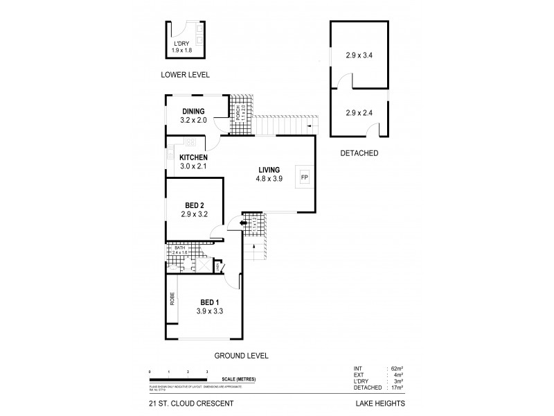 21 St Cloud Crescent, Lake Heights NSW 2502 Floorplan