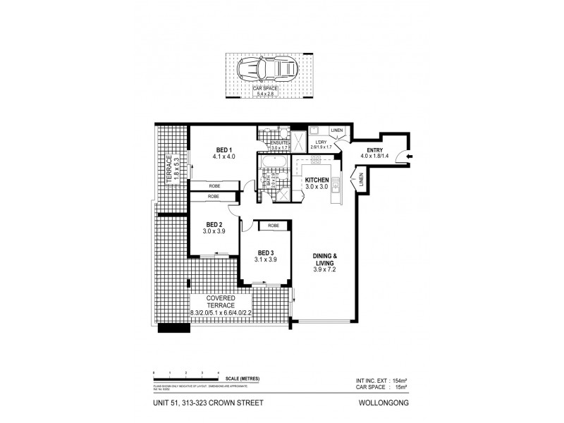 51/313 Crown Street, Wollongong NSW 2500 Floorplan