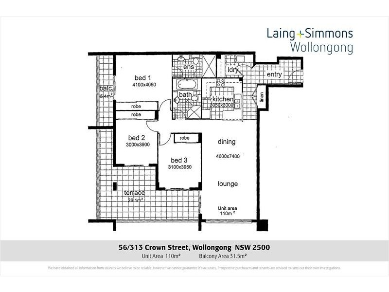 71/313 Crown Street, Wollongong NSW 2500 Floorplan