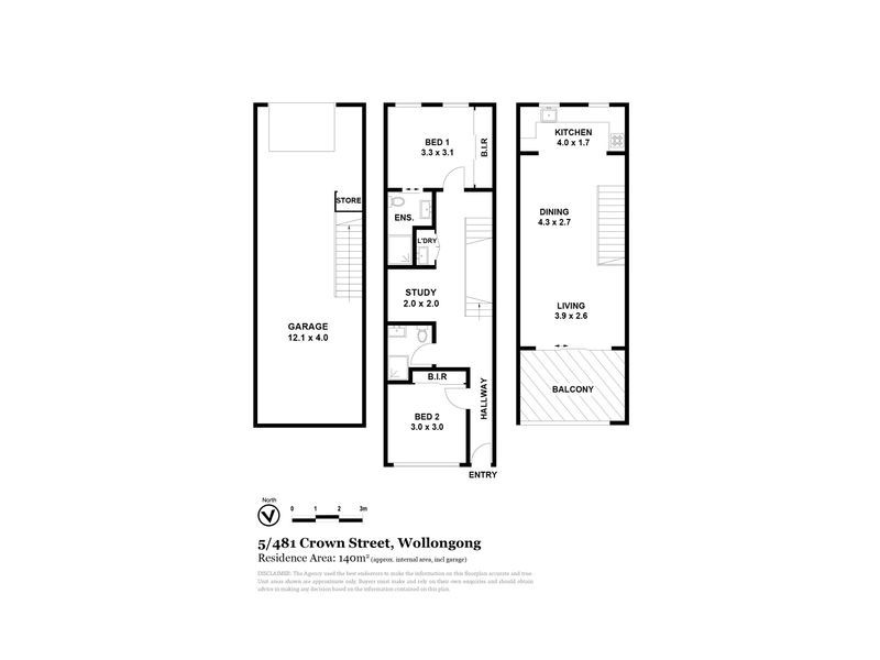 3/481-483 Crown Street, West Wollongong NSW 2500 Floorplan