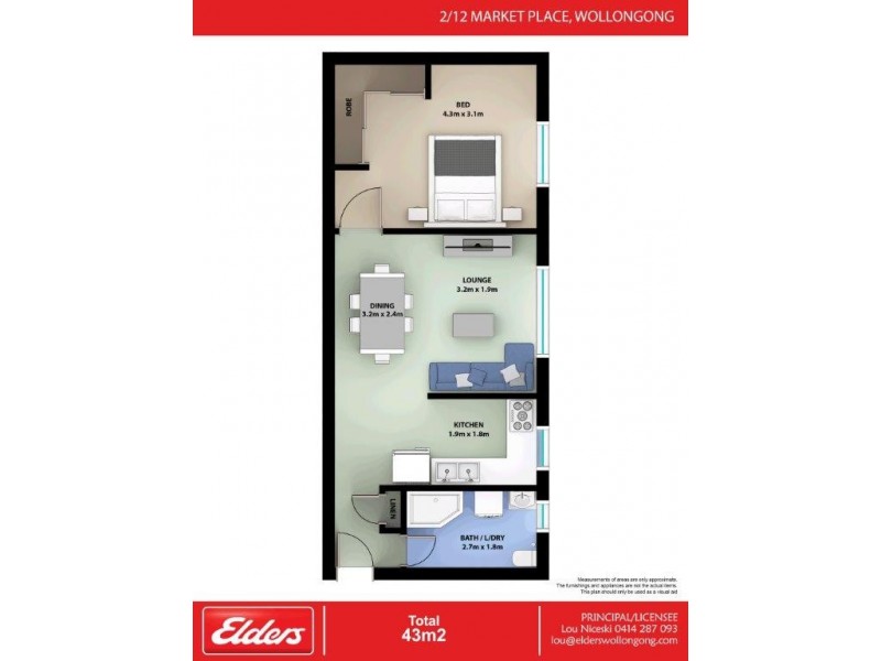 2/12 Market Place, Wollongong NSW 2500 Floorplan