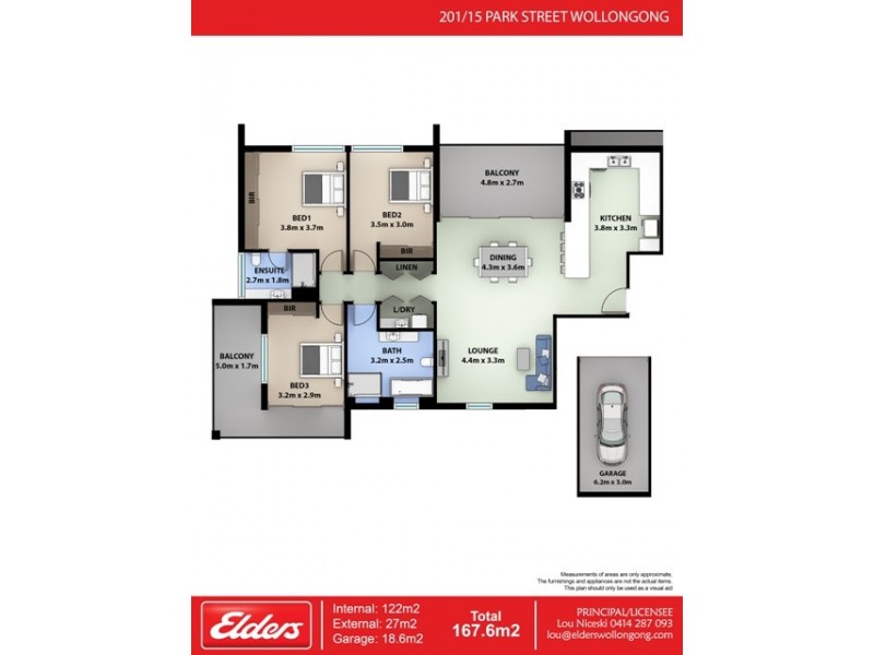 201/15 Park Street, Wollongong NSW 2500 Floorplan