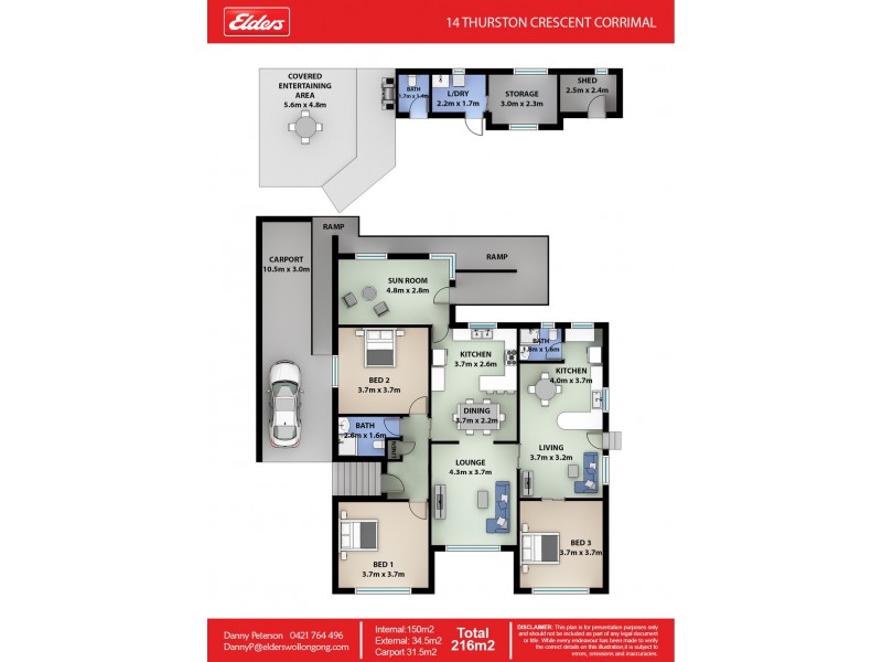 14 Thurston Crescent, Corrimal NSW 2518 Floorplan