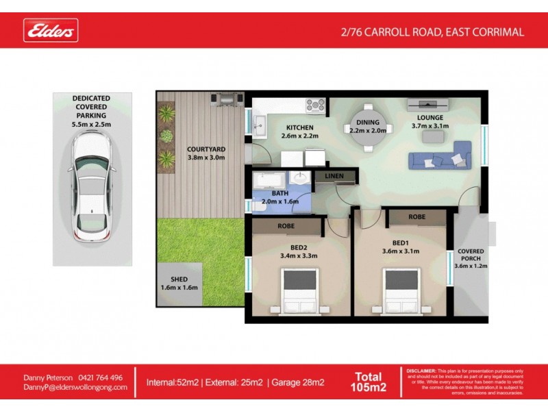 2/76 Carroll Road, East Corrimal NSW 2518 Floorplan