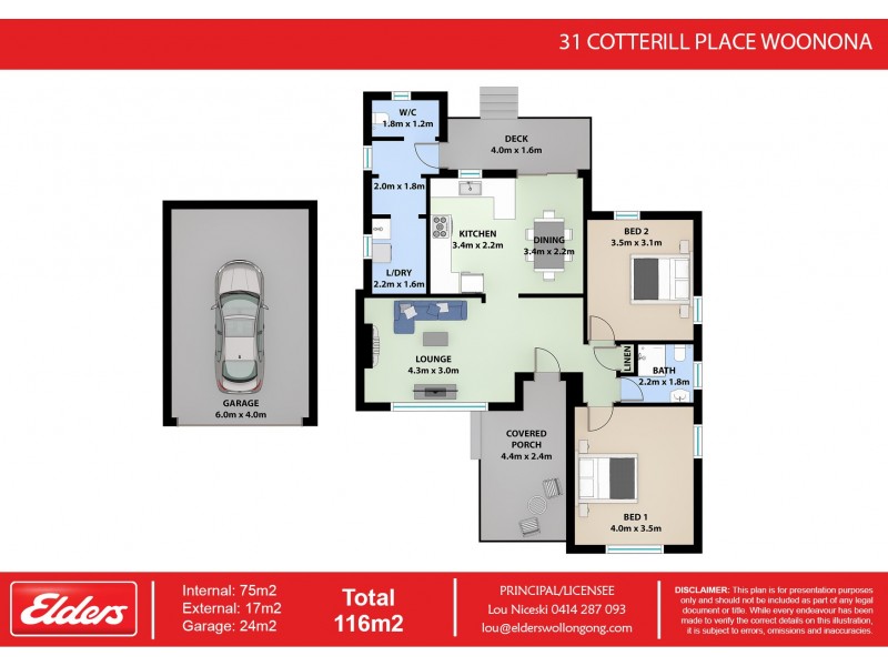 31 Cotterill Avenue, Woonona NSW 2517 Floorplan