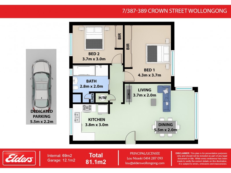 7/387 Crown Street, Wollongong NSW 2500 Floorplan