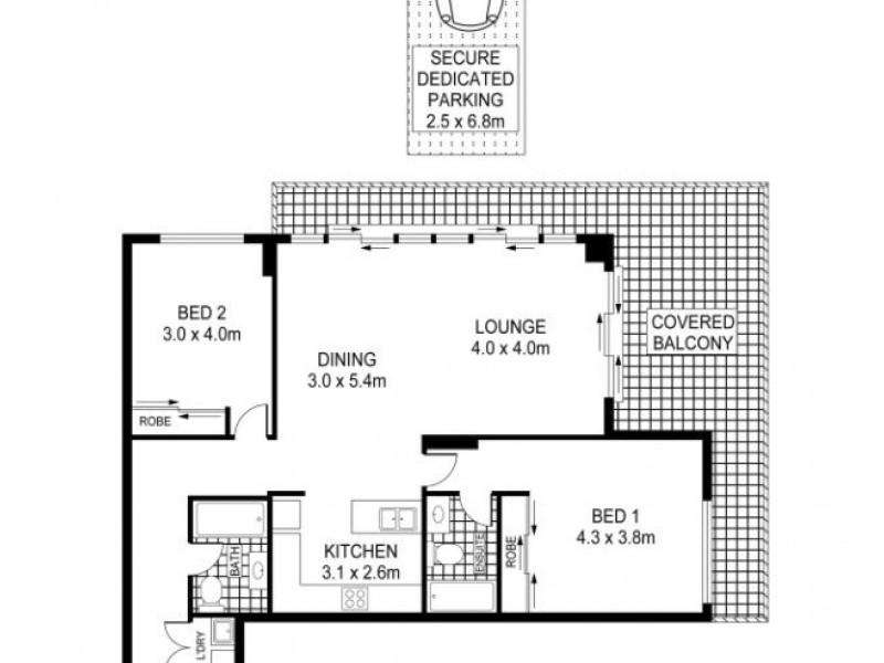 121/30 Gladstone Avenue, Wollongong NSW 2500 Floorplan