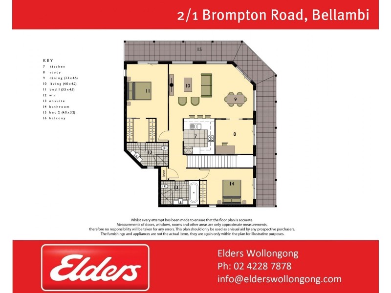 2/1 Brompton Road, Bellambi NSW 2518 Floorplan