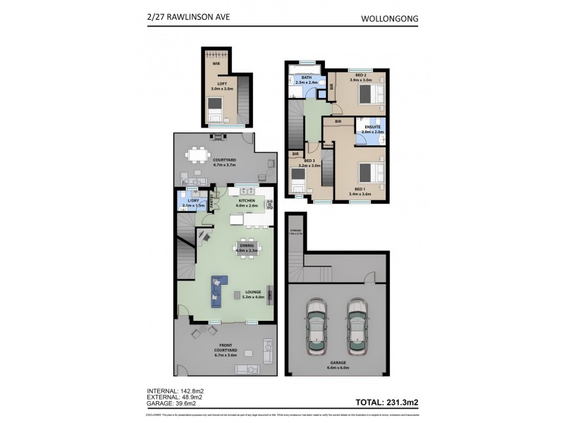 2/27 Rawlinson Avenue, Wollongong NSW 2500 Floorplan