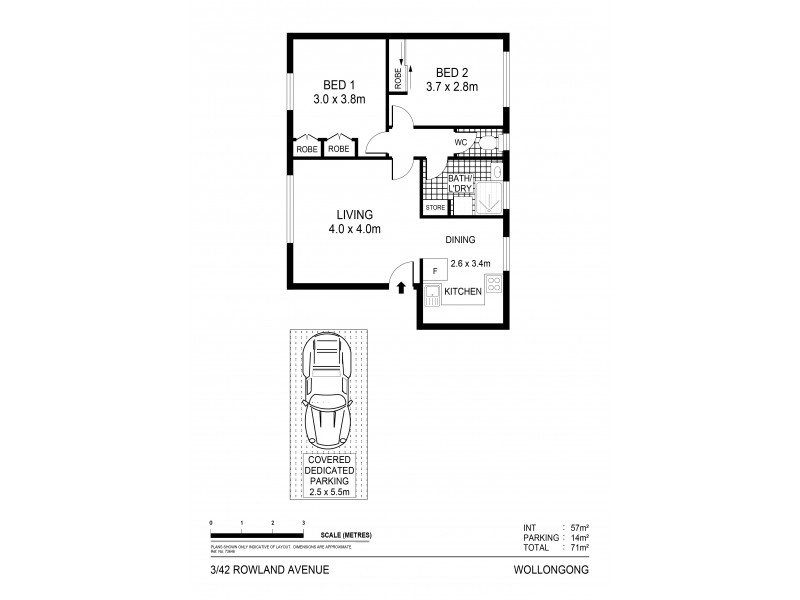 3/42 Rowland Avenue, Wollongong NSW 2500 Floorplan