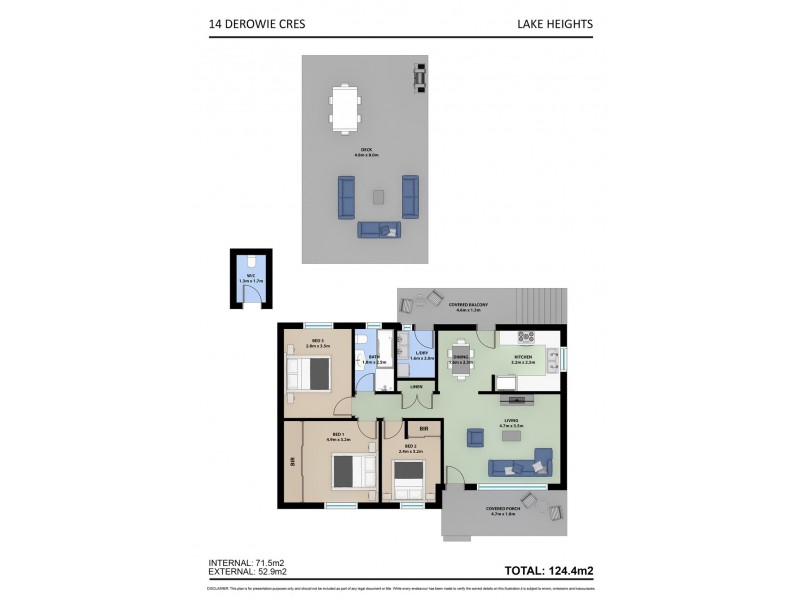 14 Derowie Crescent, Lake Heights NSW 2502 Floorplan