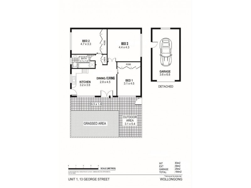 1/13 George Street, Wollongong NSW 2500 Floorplan