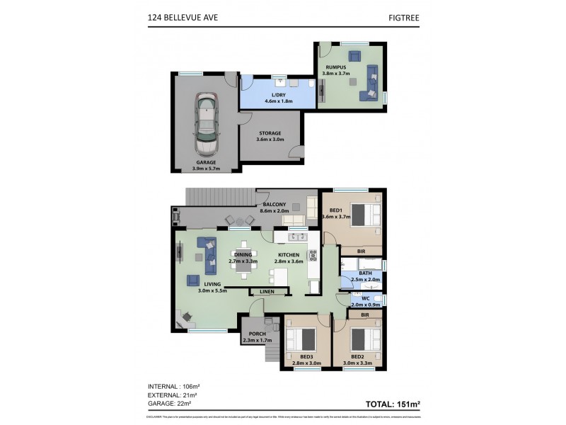 124 Bellevue Road, Figtree NSW 2525 Floorplan