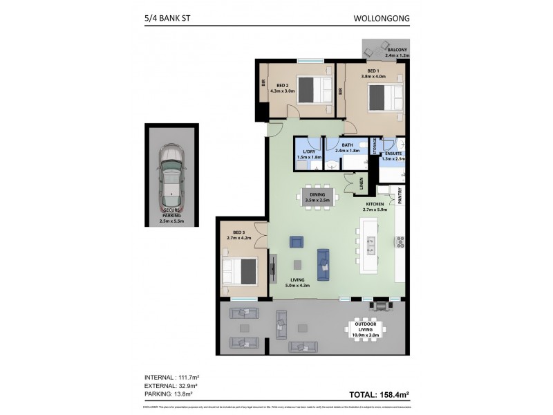 5/4 Bank Street, Wollongong NSW 2500 Floorplan